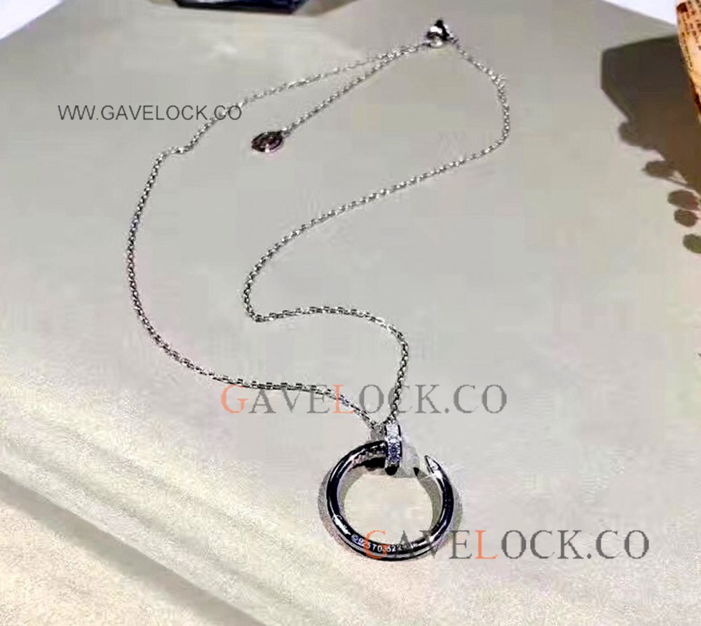Replica Cartier Nail Necklace / 925 Silver W/ Diamond